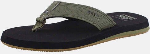 Reef The layback Black Olive Heren Slippers Teenslippers Groen