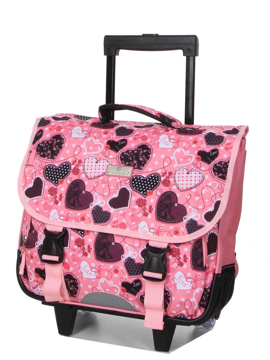 Cartable À roulettes Snowball Romantique Coeur 38 cm