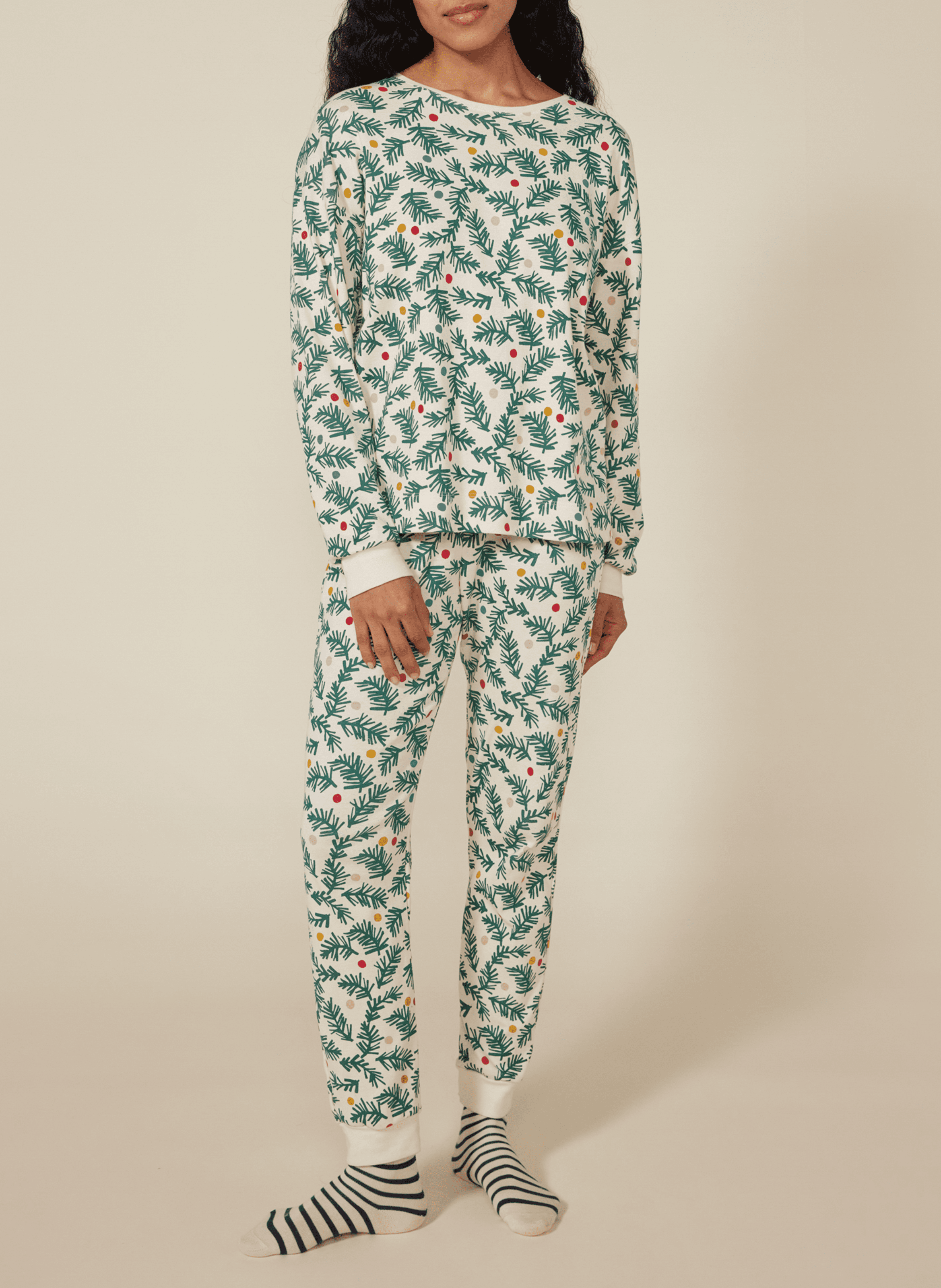 Ensemble pyjama imprimé en coton | Multicolore
