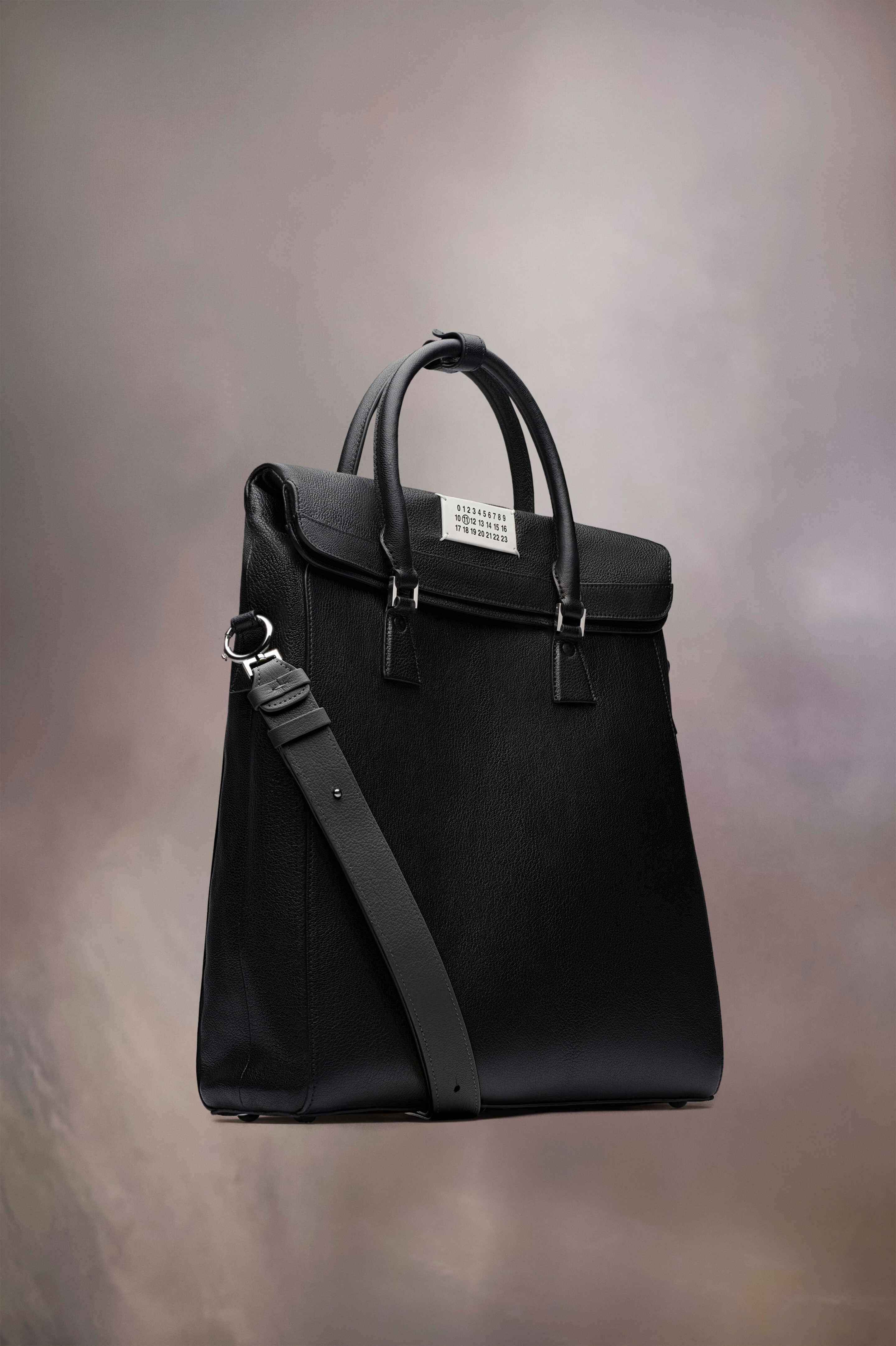 Sac À Dos 5AC En Cuir De Chèvre Noir