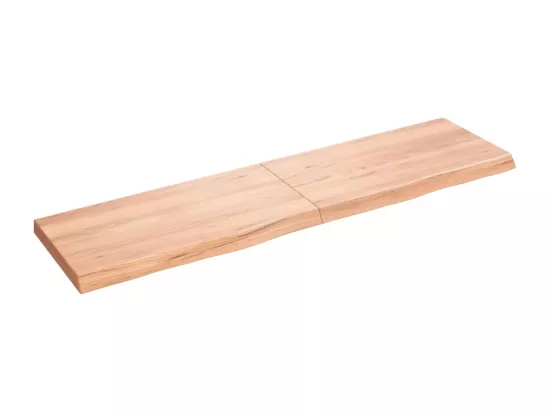 Étagère murale marron clair bois chêne massif traité