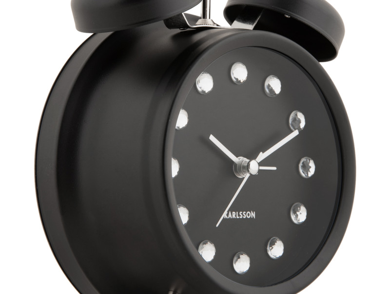 Alarm Clock Glam Diamonds KA6018BK Black