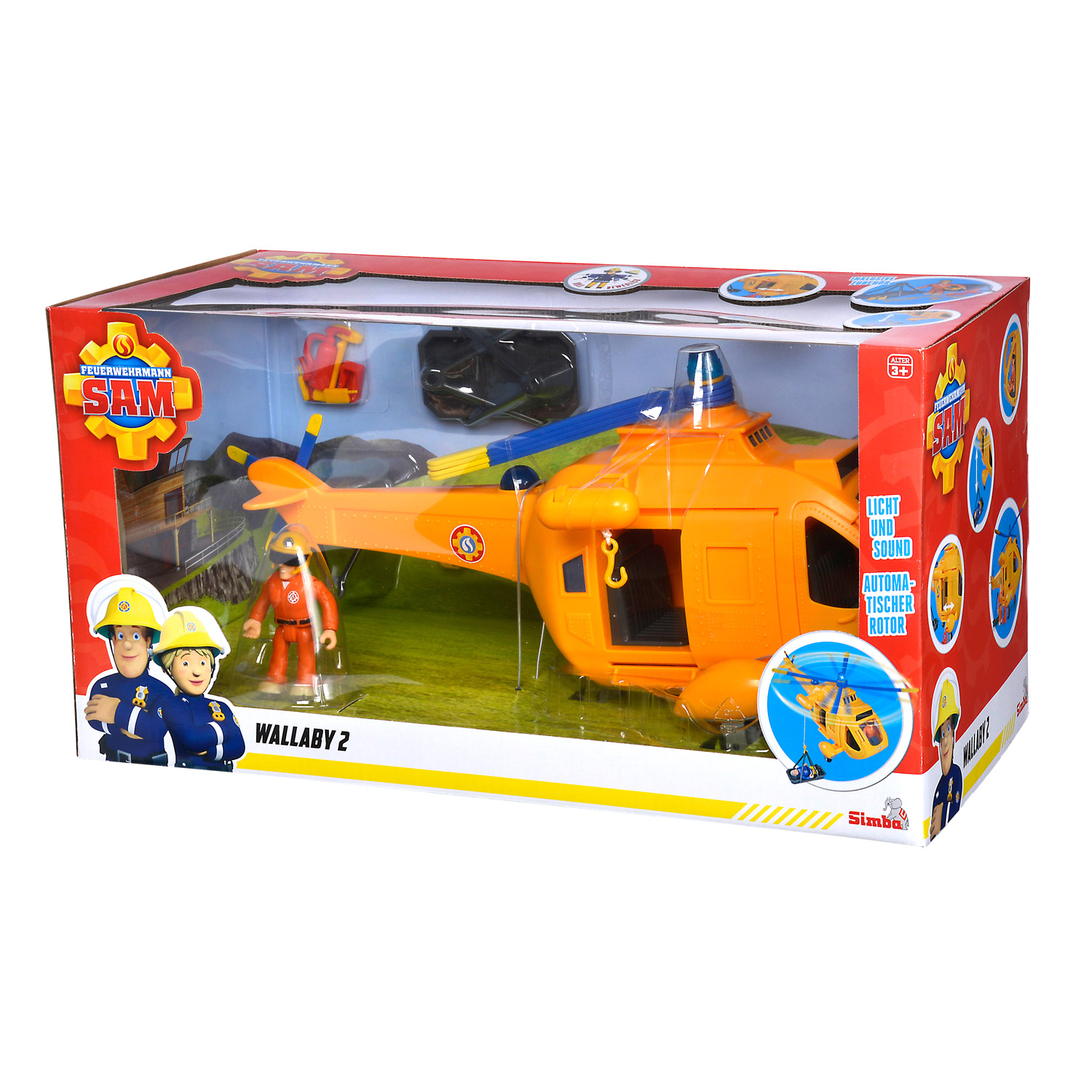 Brandweerman Sam Wallaby 2 Helikopter mef Figuur