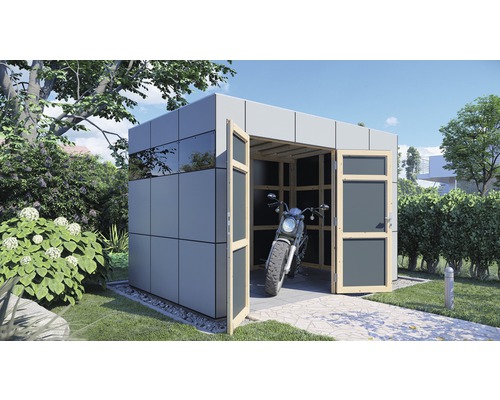 Tuinhuis Bertilo Design HPL 2 345 x 236 cm grijs-antraciet