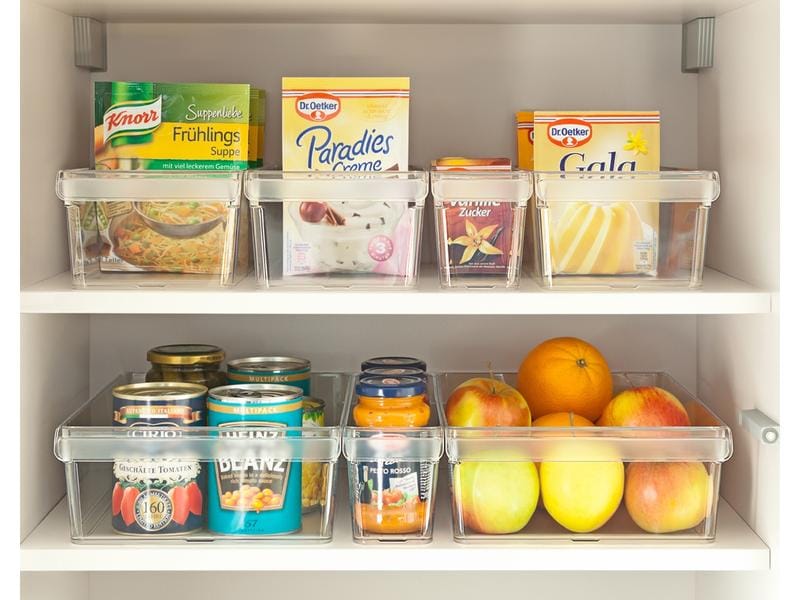 Rotho Kühlschrankorganizer Loft 5 l, Transparent Kühlschrankordnungsbox