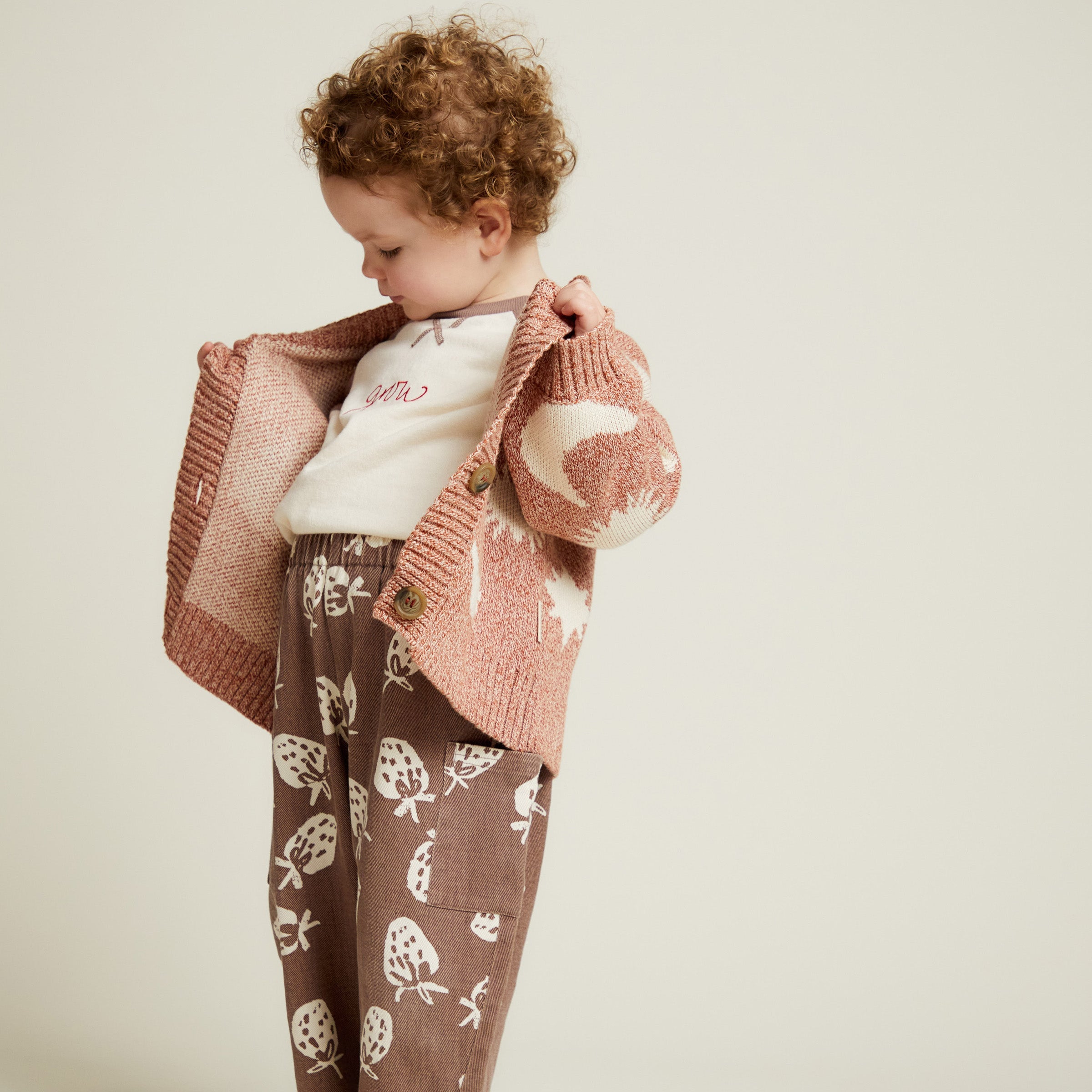 Strickjacke Cozmo Moon Star Russet