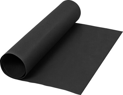 Læderpapir - Ensfarvet - 350 G - Sort - 50X100 CM