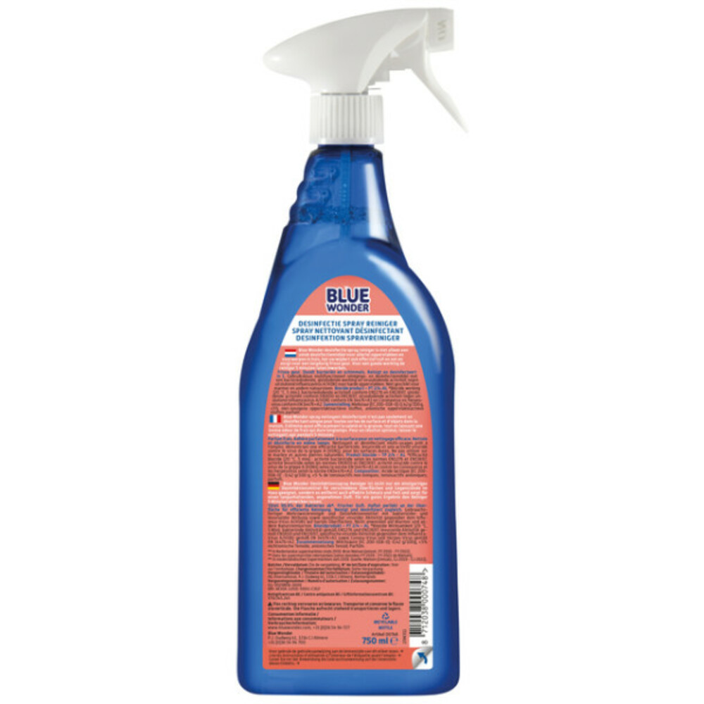 Blue Wonder Desinfectie Reiniger Spray 750 ml