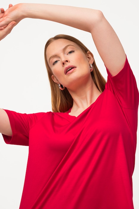 T-Shirt, Classic, V-Ausschnitt, Halbarm