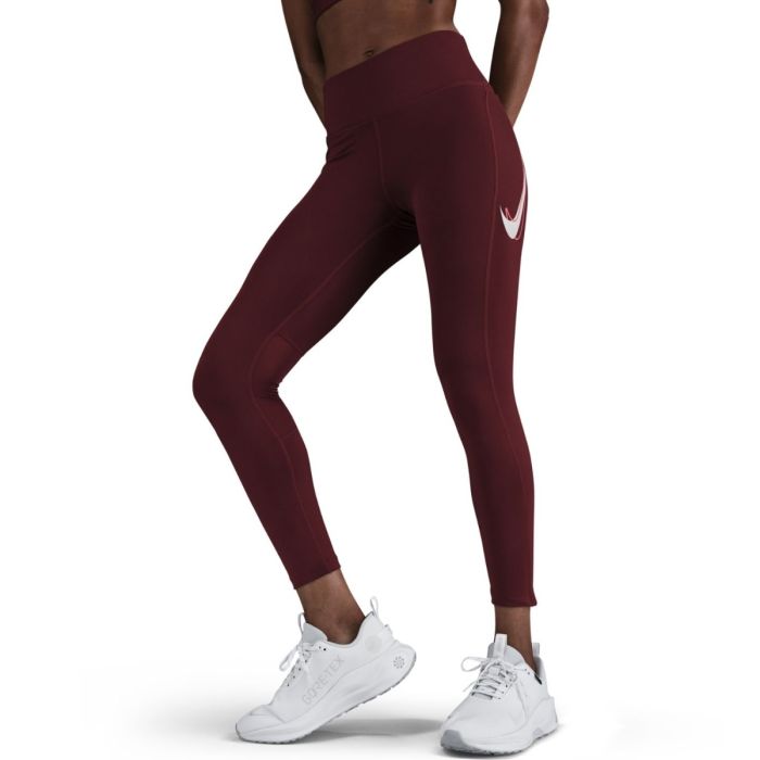 Nike Dame Lange tights Fast Mid-Rise 7/8 Tights Rød
