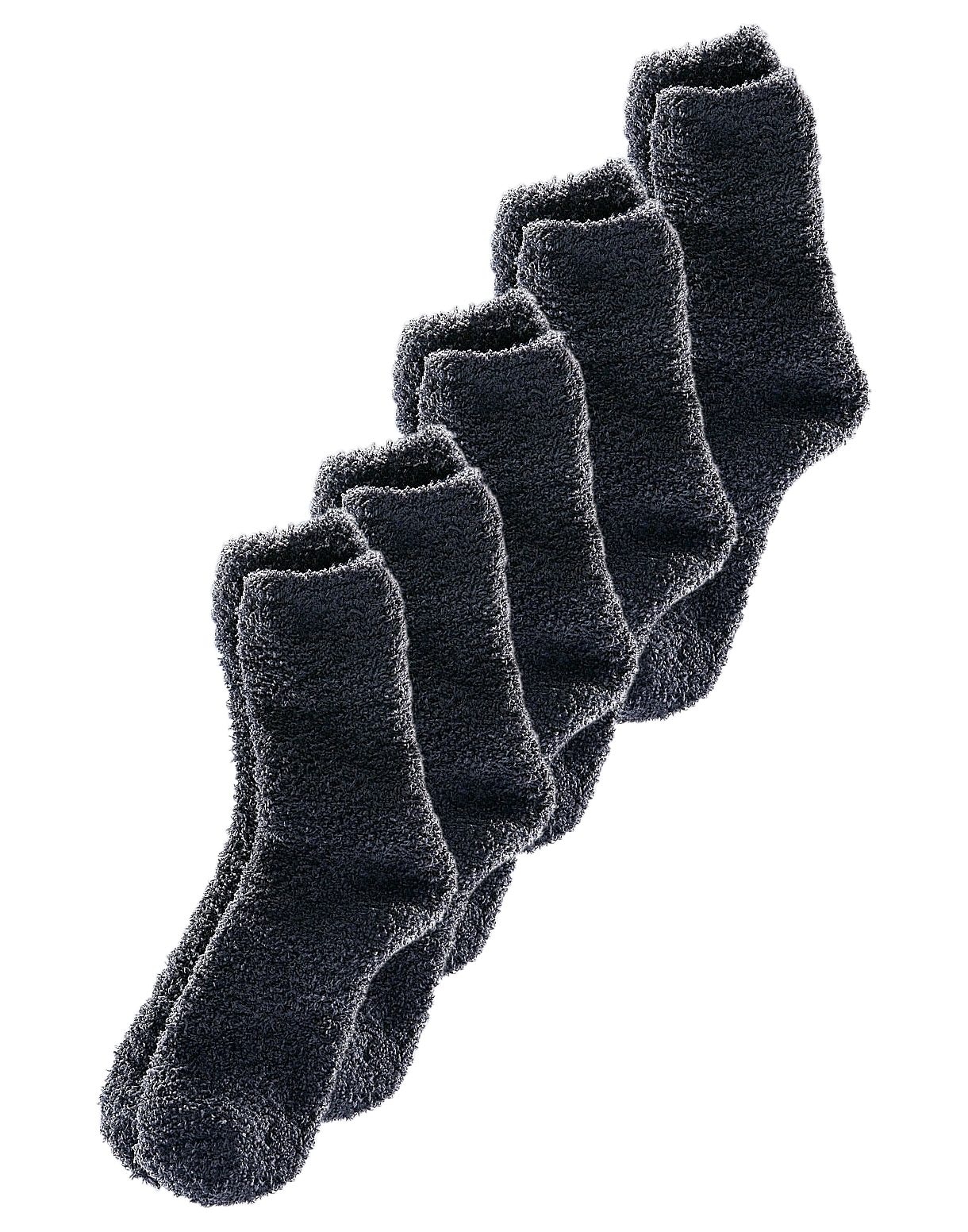 Lavana Kuschelsocken Packung, 5 Stk. tlg. ideal als Hausschuhersatz