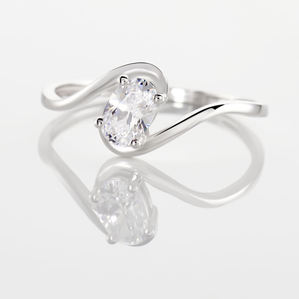 Bague Coronille Or Blanc Oxyde