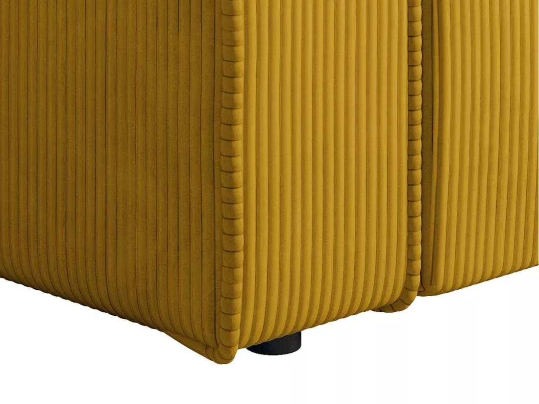 Fauteuil en velours côtelé jaune AMELIA