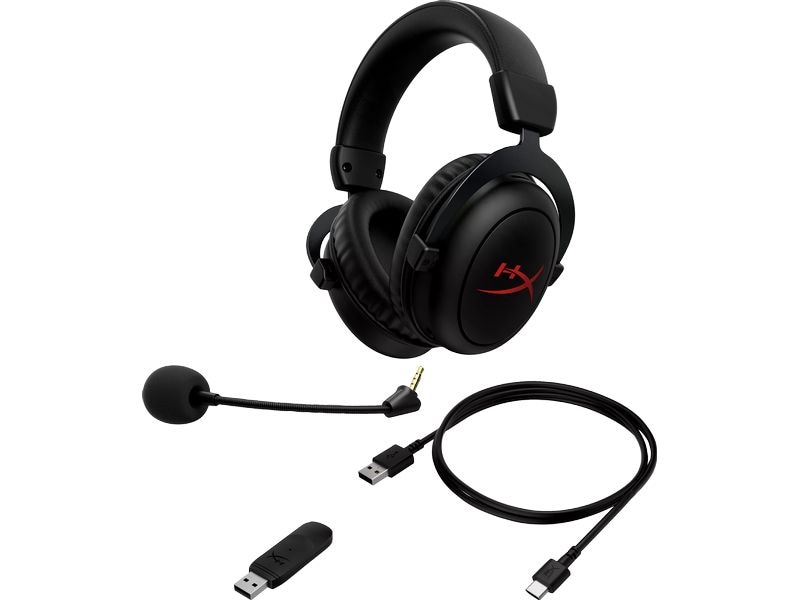 HyperX Headset Cloud II Core Wireless Schwarz Komfortables Gaming-Headset für PC und Spielkonsolen
