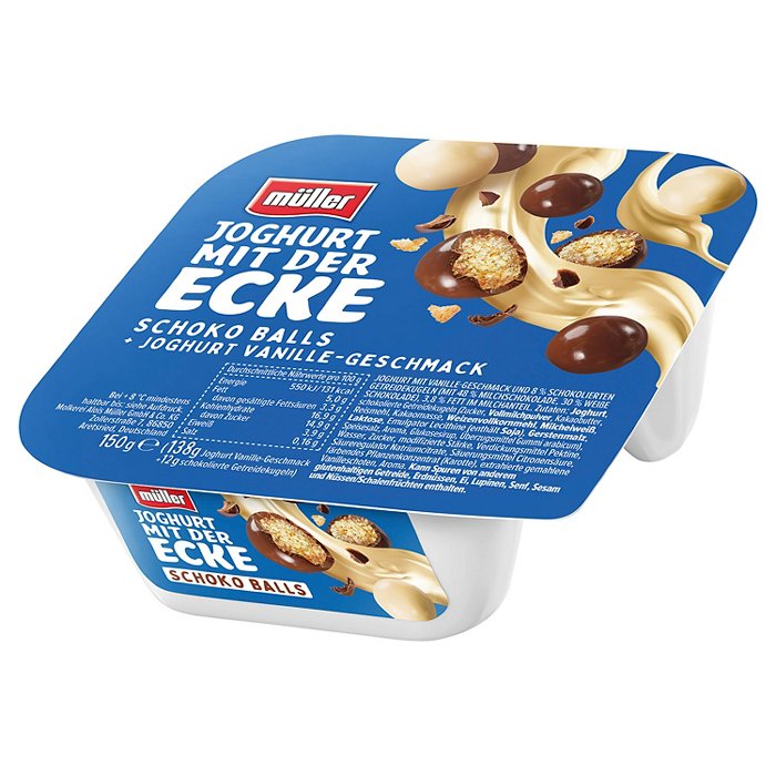 MÜLLER Joghurt mit der Ecke 150 g, Schoko Balls