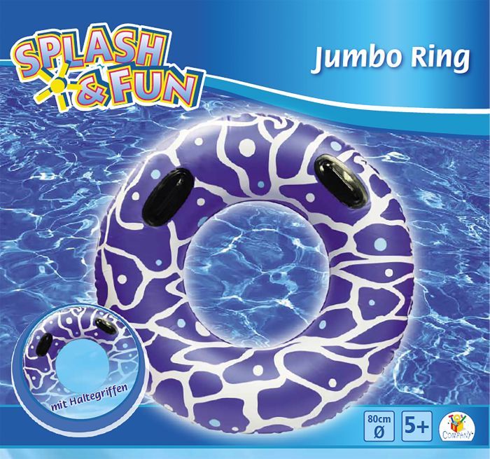 Wasserspielzeug JUMBO RING (Ø80cm) mit Griffen in blau