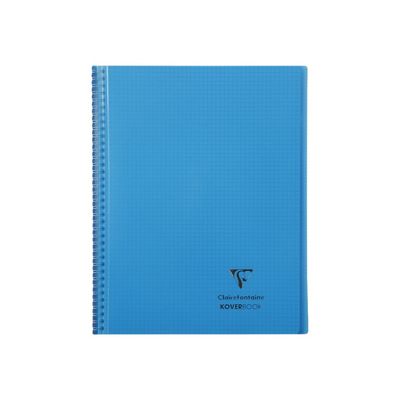 Clairefontaine Koverbook - Cahier à spirale polypro 24 x 32 cm - 160 pages - petits carreaux (5x5 mm) - disponible dans différentes couleurs