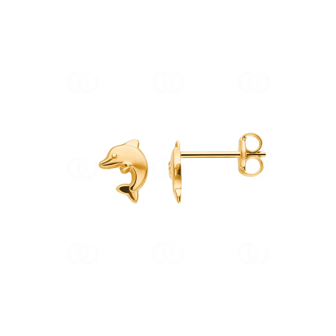 Ohrstecker 750/18 K Gelbgold Delfin