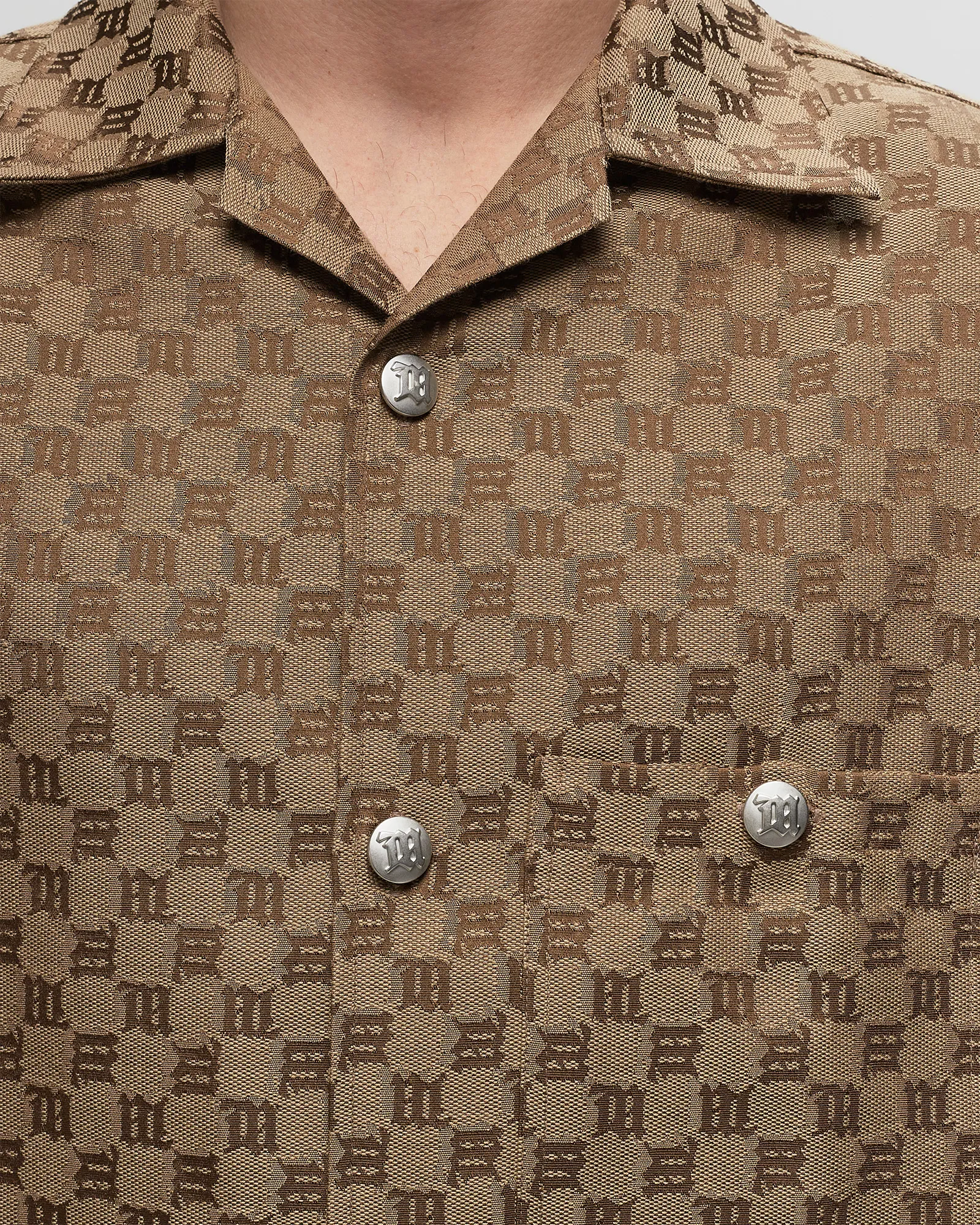 MISBHV JACQUARD CANVAS MONOGRAM SHACKET