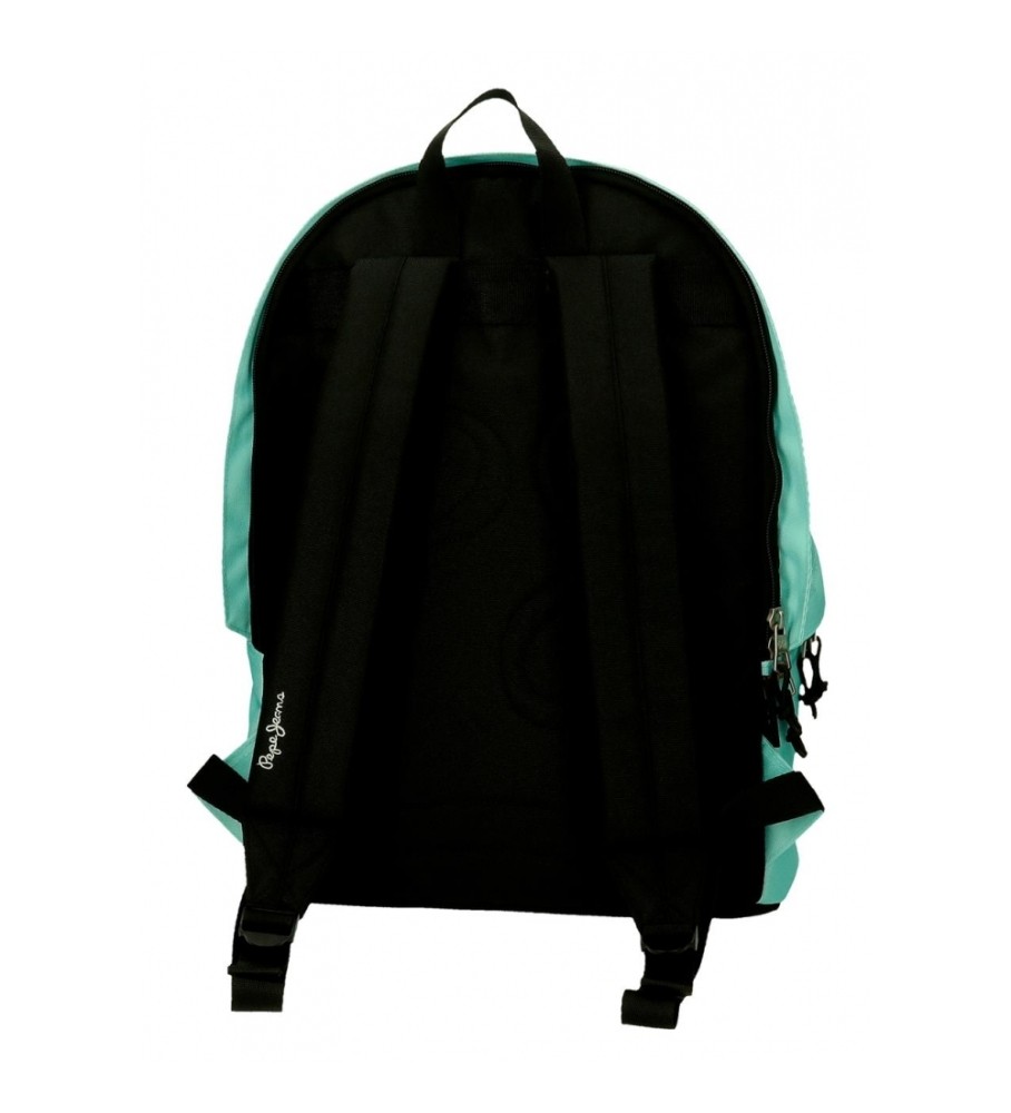 Mochila para computador Pepe Jeans Aris Colorful turquesa com dois compartimentos