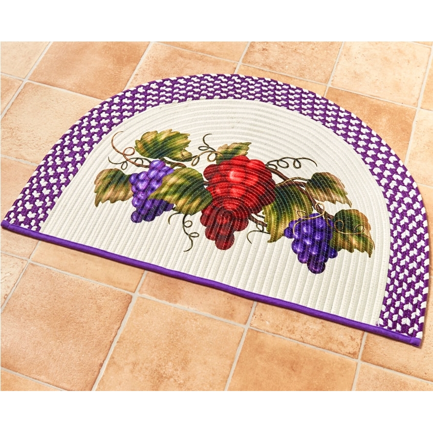 Tapis ovale raisins / Tapis demi-lune raisins