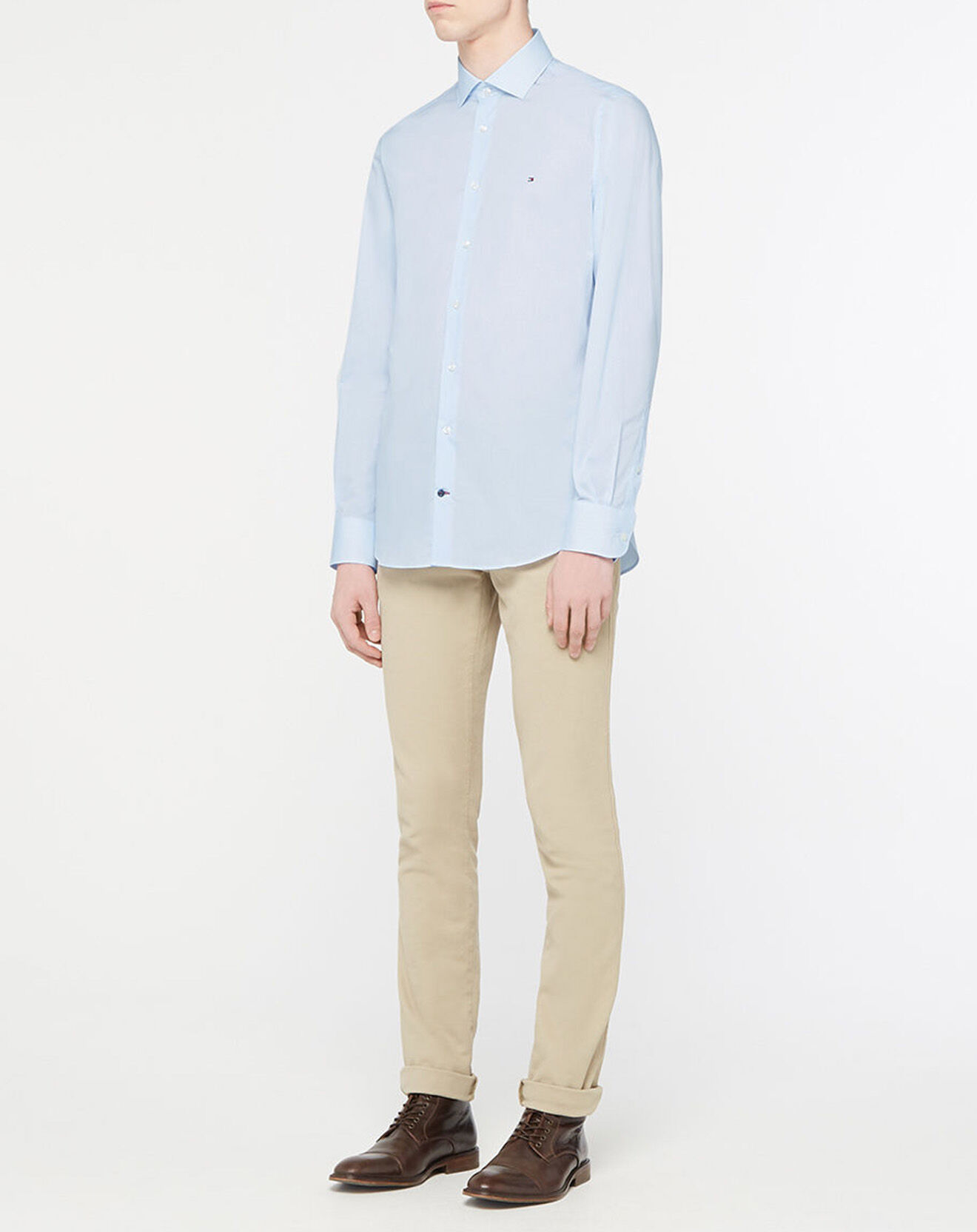 Tommy Hilfiger Chemise Slim imprimé géométrique bleu ciel