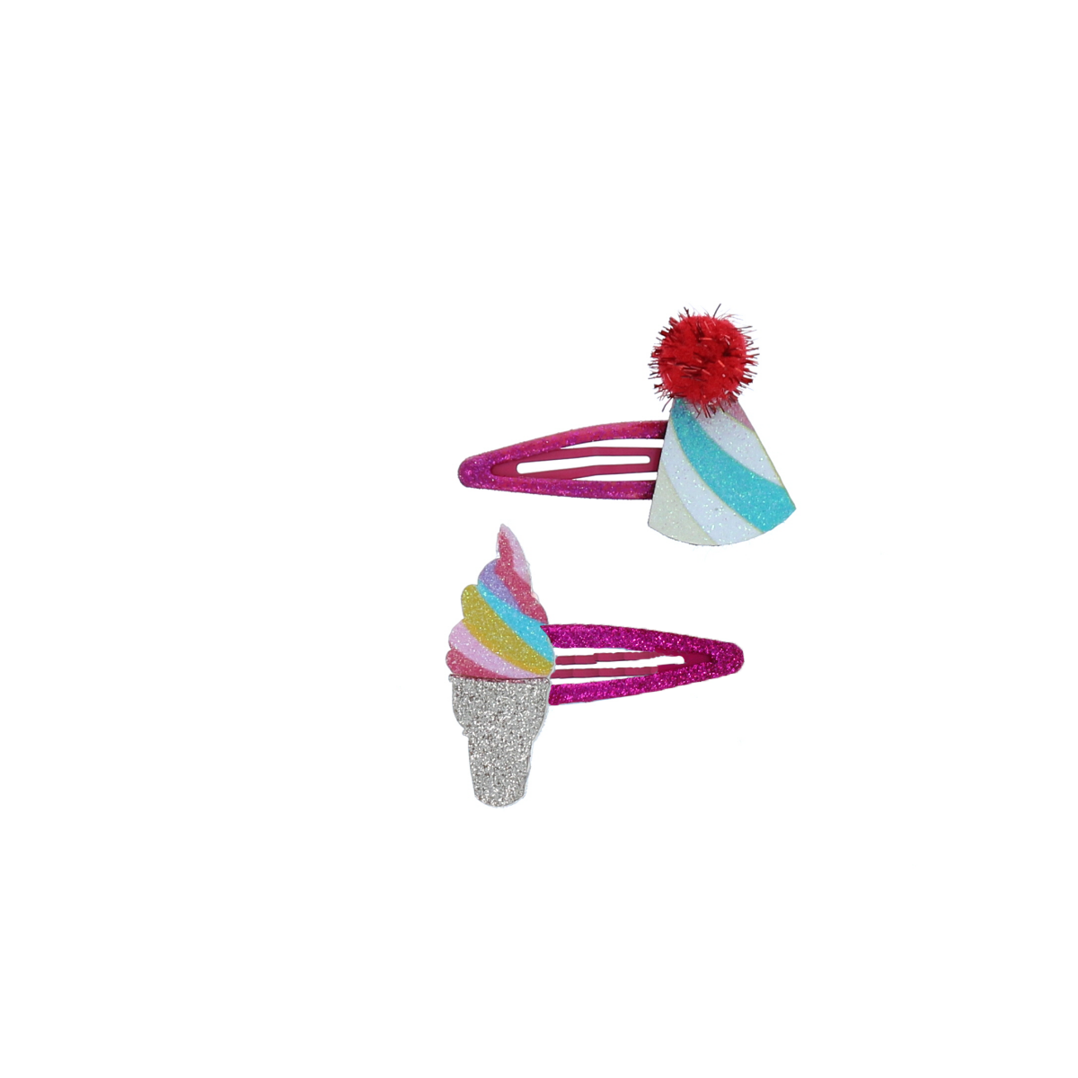 Lot de 2 barrettes chapeau et glace Roodoudou