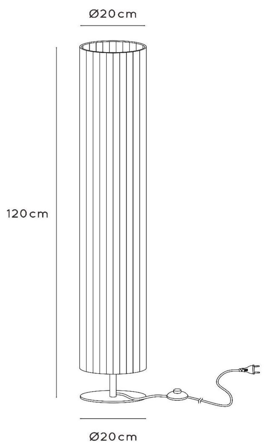 Vloerlamp Fold ⌀20  x H120 cm