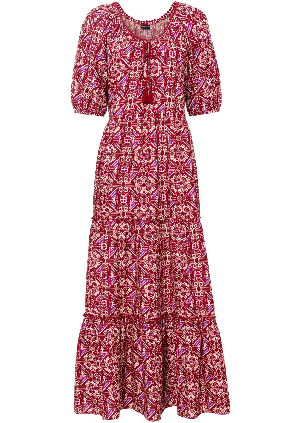Robe longue imprimée en viscose