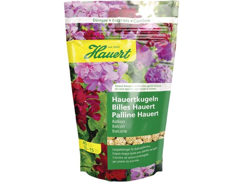 Hauert Langzeitdünger Hauertkugeln Balkonpflanzen, 40 Stk. Düngerkugeln