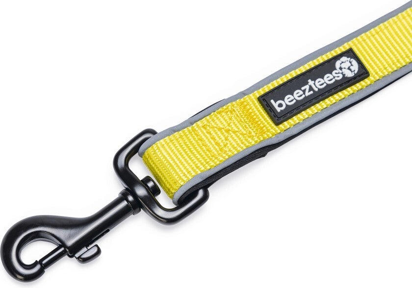 Beeztees hondenriem Parinca Premium geel 150 x 2,5 cm