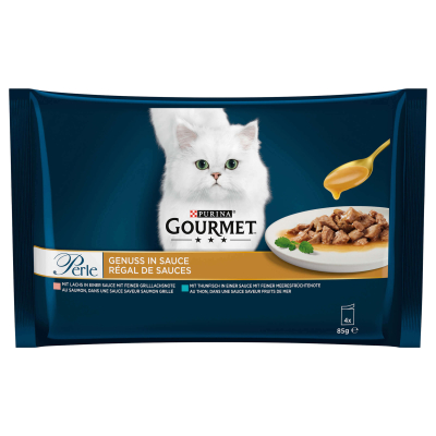 Gourmet Perle Genuss in Sauce mit Fisch 4x85g