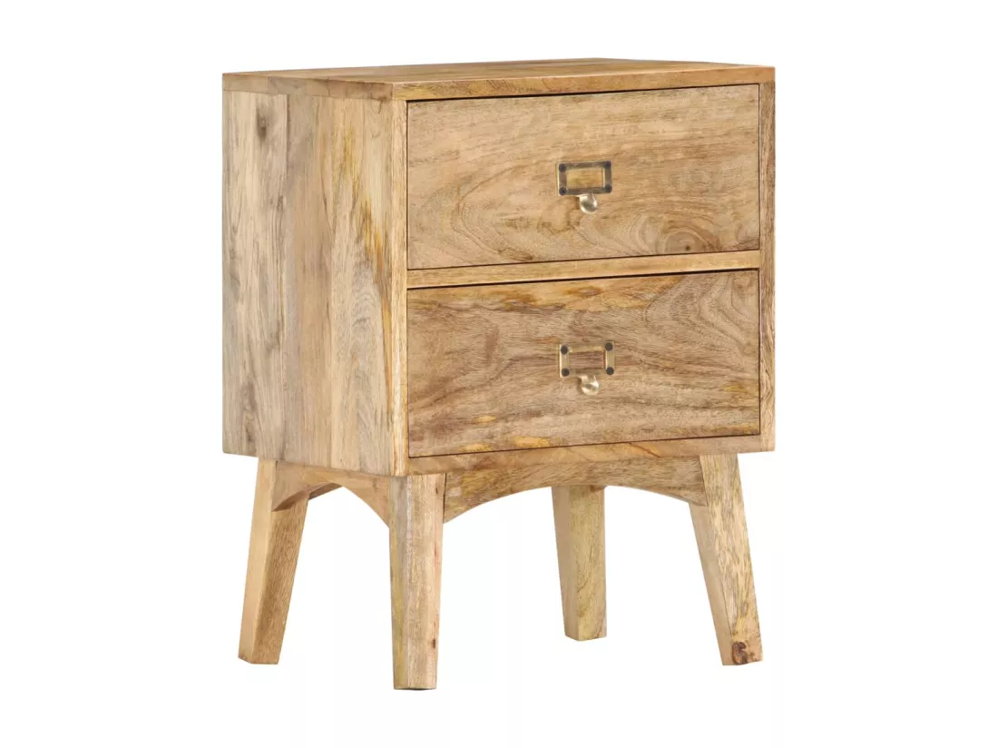 Table de chevet 40x35x55 cm Bois de manguier solide