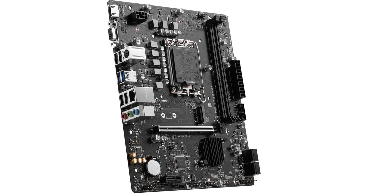 MSIPRO H610M-E DDR4 socket 1700 moederbord  (Zwart, Gb-LAN, Sound, µATX)