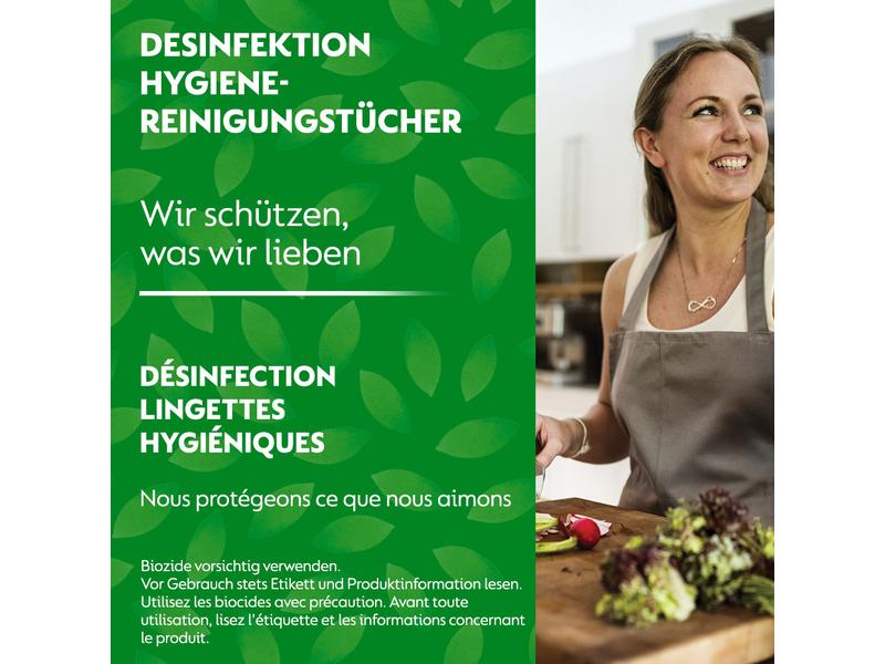 Dettol Desinfektion Hygiene-Reinigungstücher 60 Stück Antibakterieller Oberflächenreiniger mit neutralem Duft
