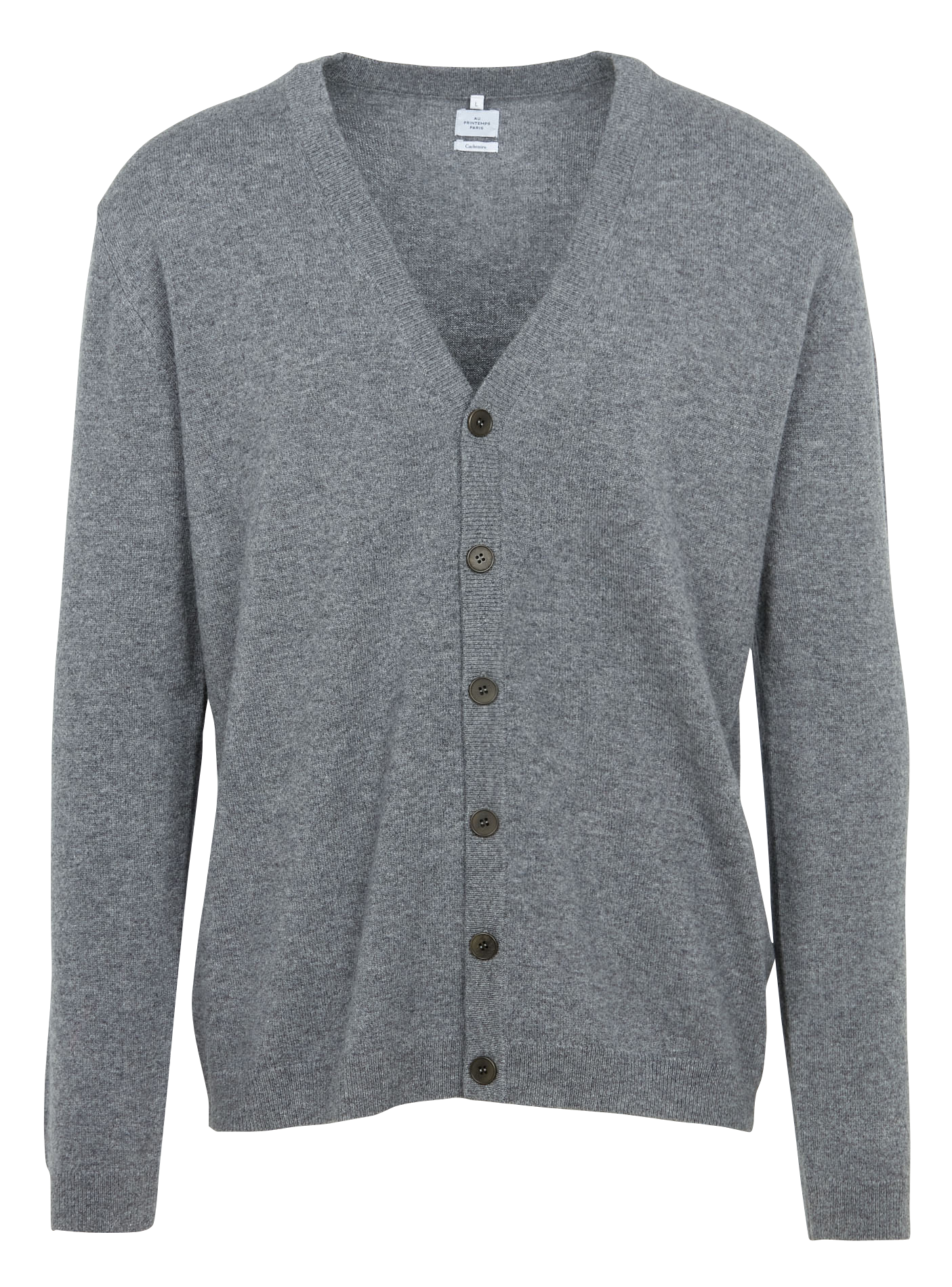 YVAN - Gilet col V en cachemire | Gris