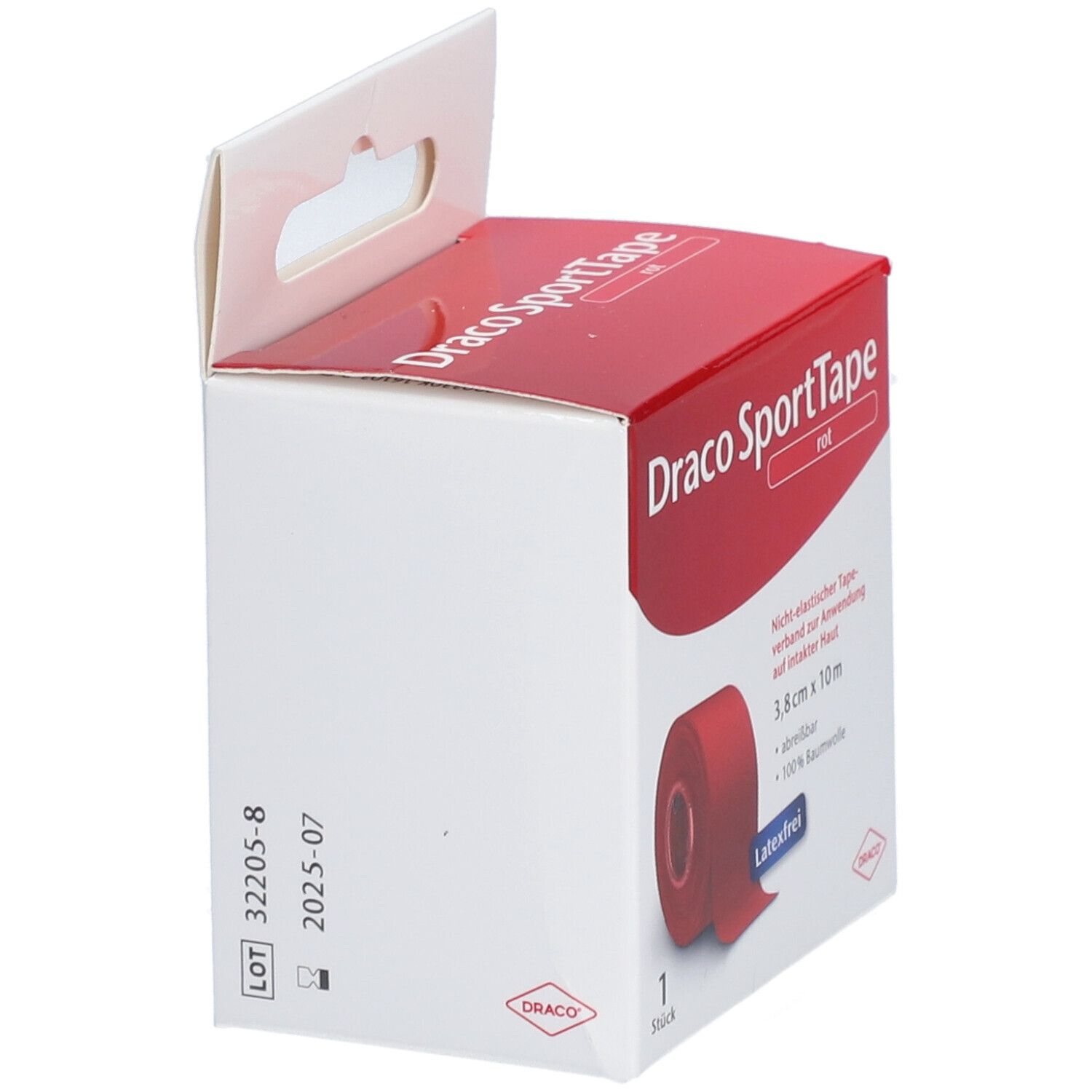 Draco SportTape 3,8 cm x 10 m rot