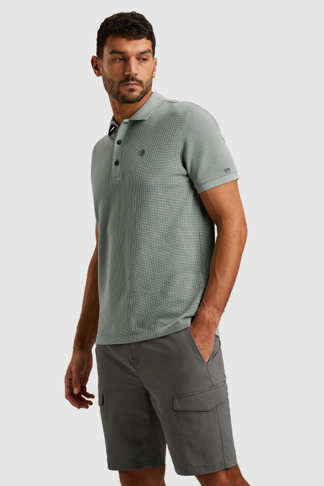 Cast Iron blauwe heren polo