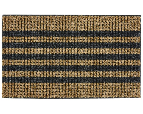 Deurmat kokosmat Rivièra strepen naturel 45x75 cm