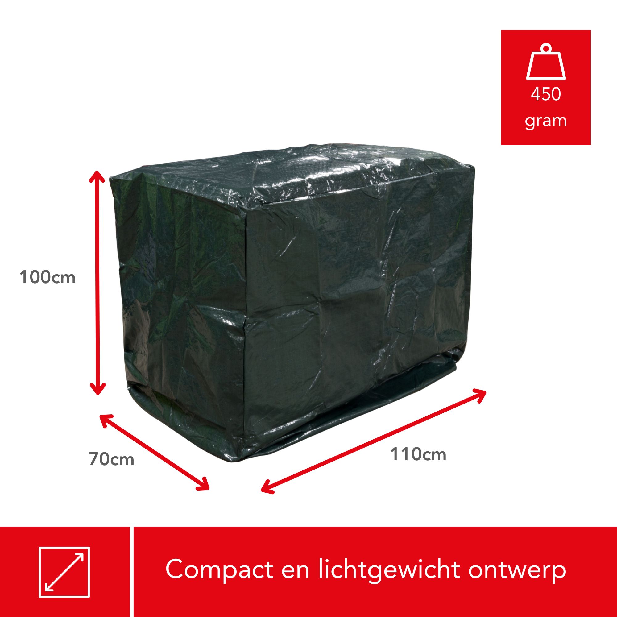 Toolland BBQ beschermhoes - 110x70x100cm