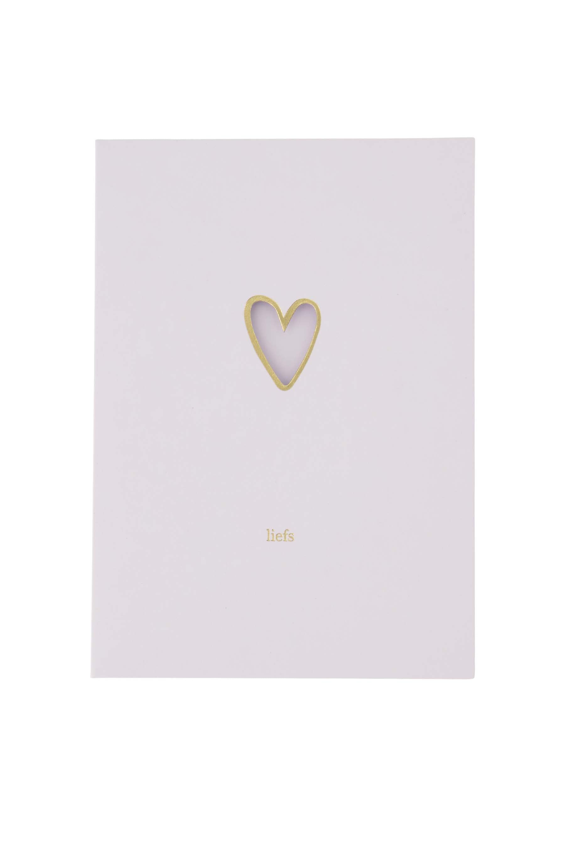 wenskaart hart liefs