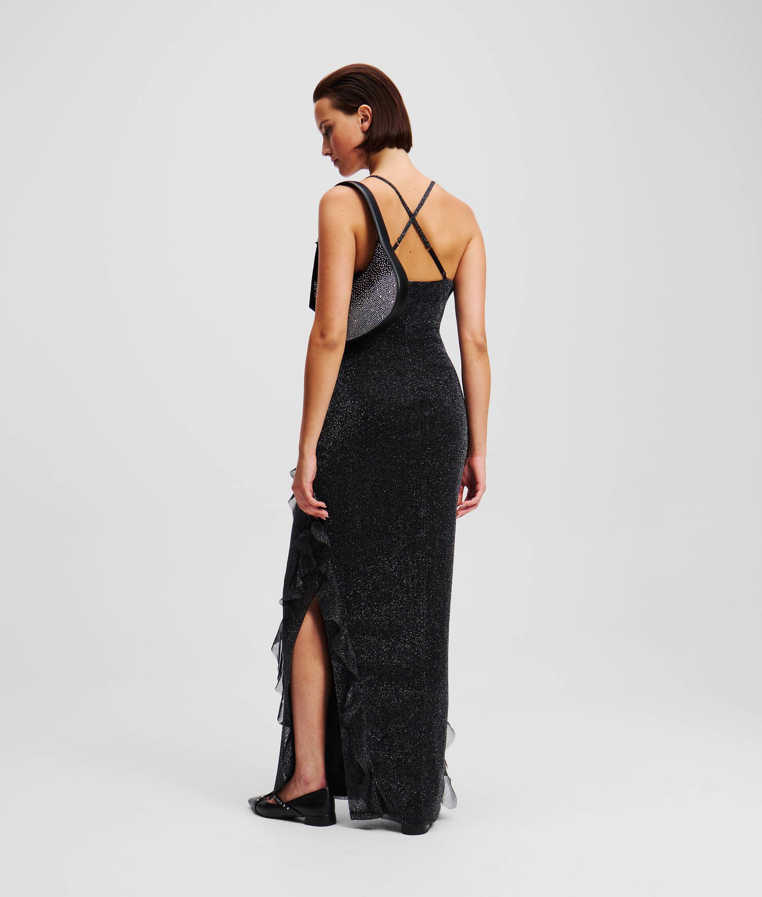 ROBE À VOLANTS EN LUREX