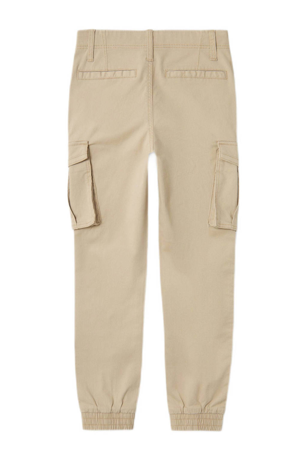 NAME IT regular fit cargo broekbeige