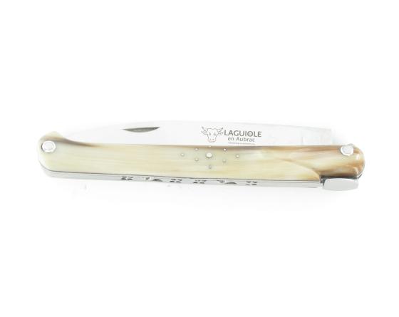 Laguiole 12 cm Ancestral - Pointe de Corne - Plein Manche Couteau de poche par Laguiole en Aubrac