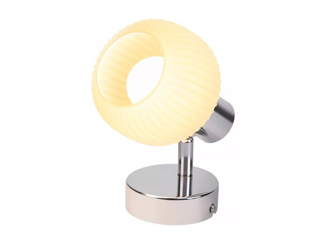 NETTLIFE Spot de plafond blanc E14 abat-jour en verre vintage d'intérieur Spot moderne pour chambre à coucher salon