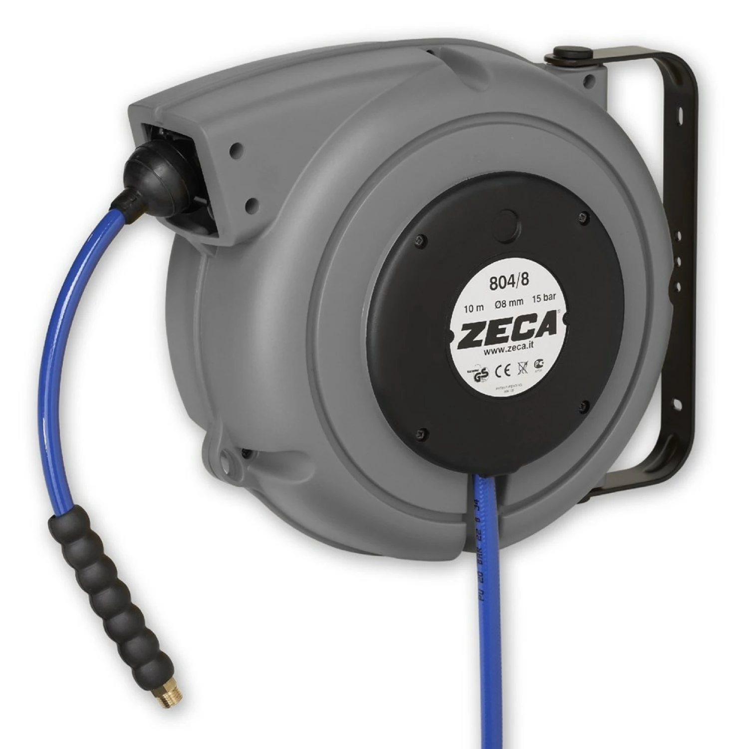 Zeca ZELU804/10/S Luchthaspel met KPU slang - 10mm x 8 1,5m