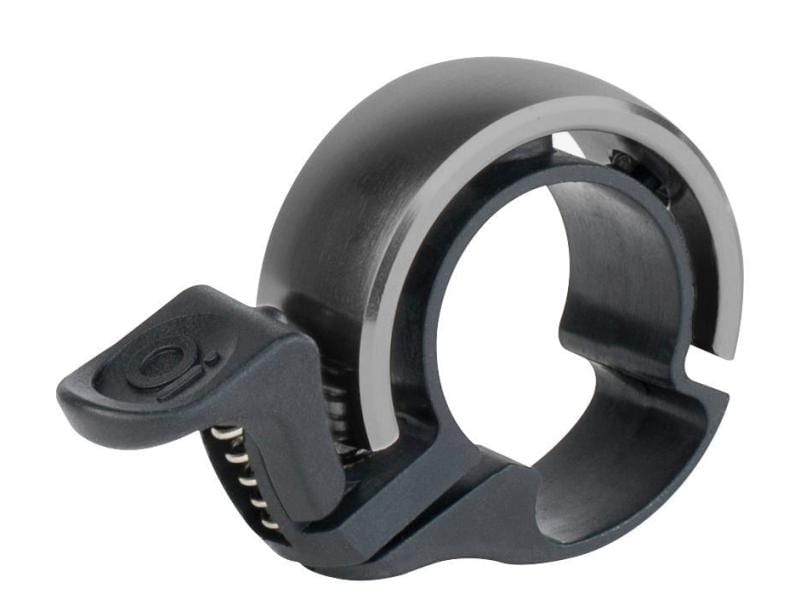 knog. Fahrradklingel Oi Ø 22.2, Schwarz Klingel für Velos