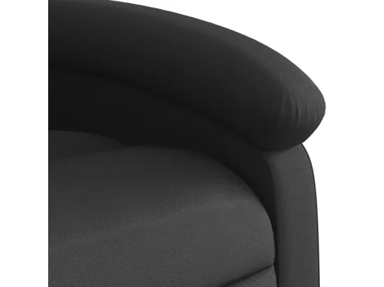 Fauteuil massant inclinable noir cuir véritable