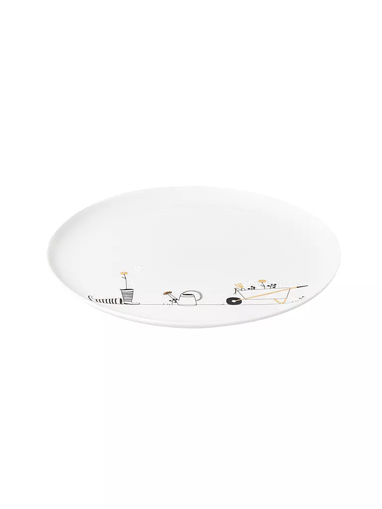 RAEDER Geschenkteller HOBBY GÄRTNERIN 15cm Weiss weiss