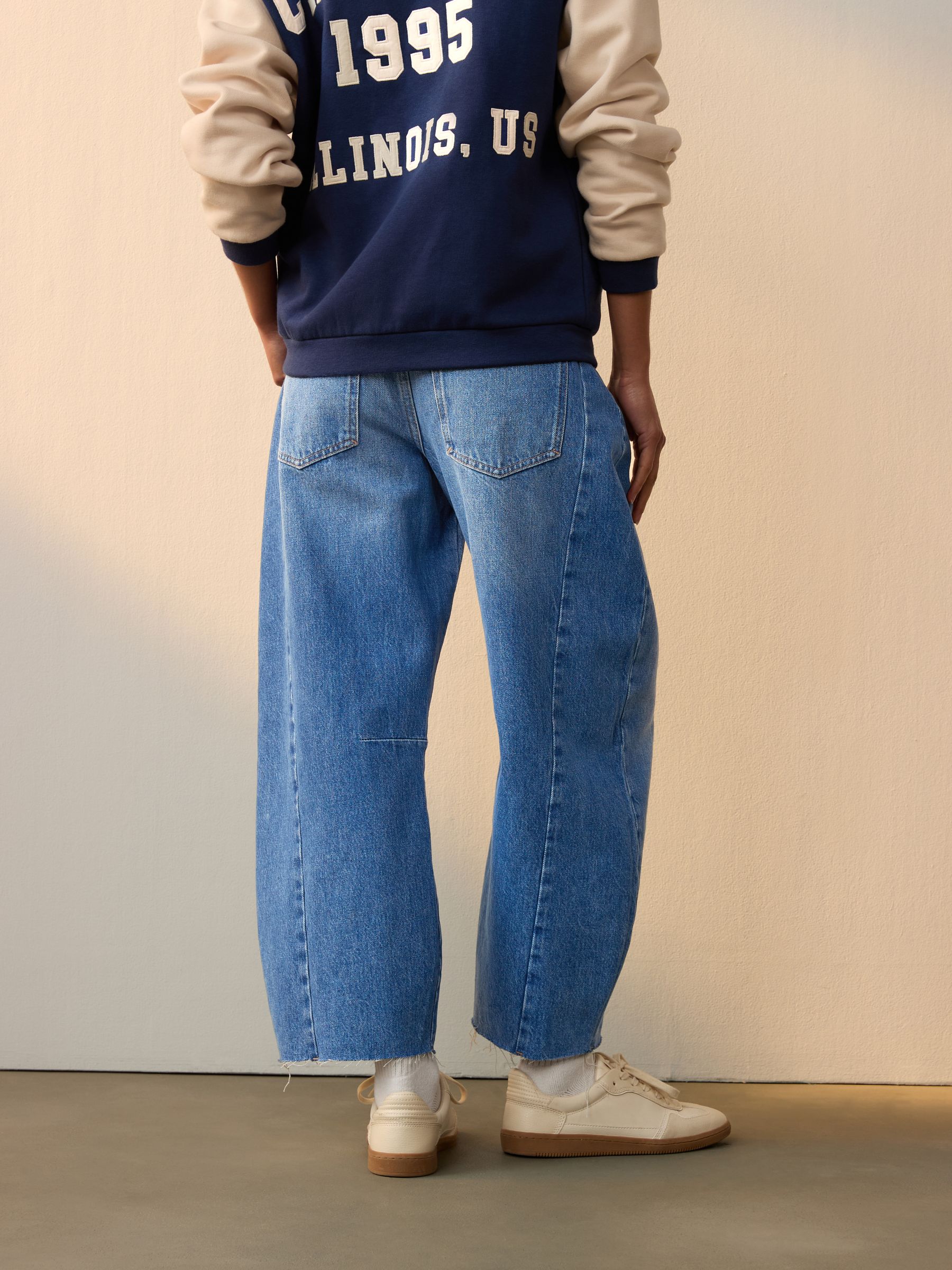 Donkerblauw - Horseshoe Barrel 100% katoenen jeans